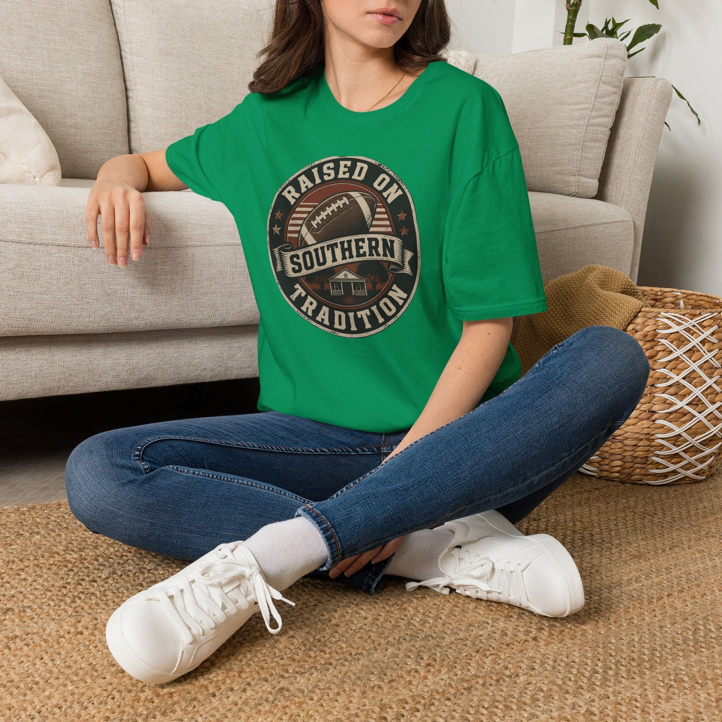 Raised On Southern Tradition Football Heritage T-Shirt