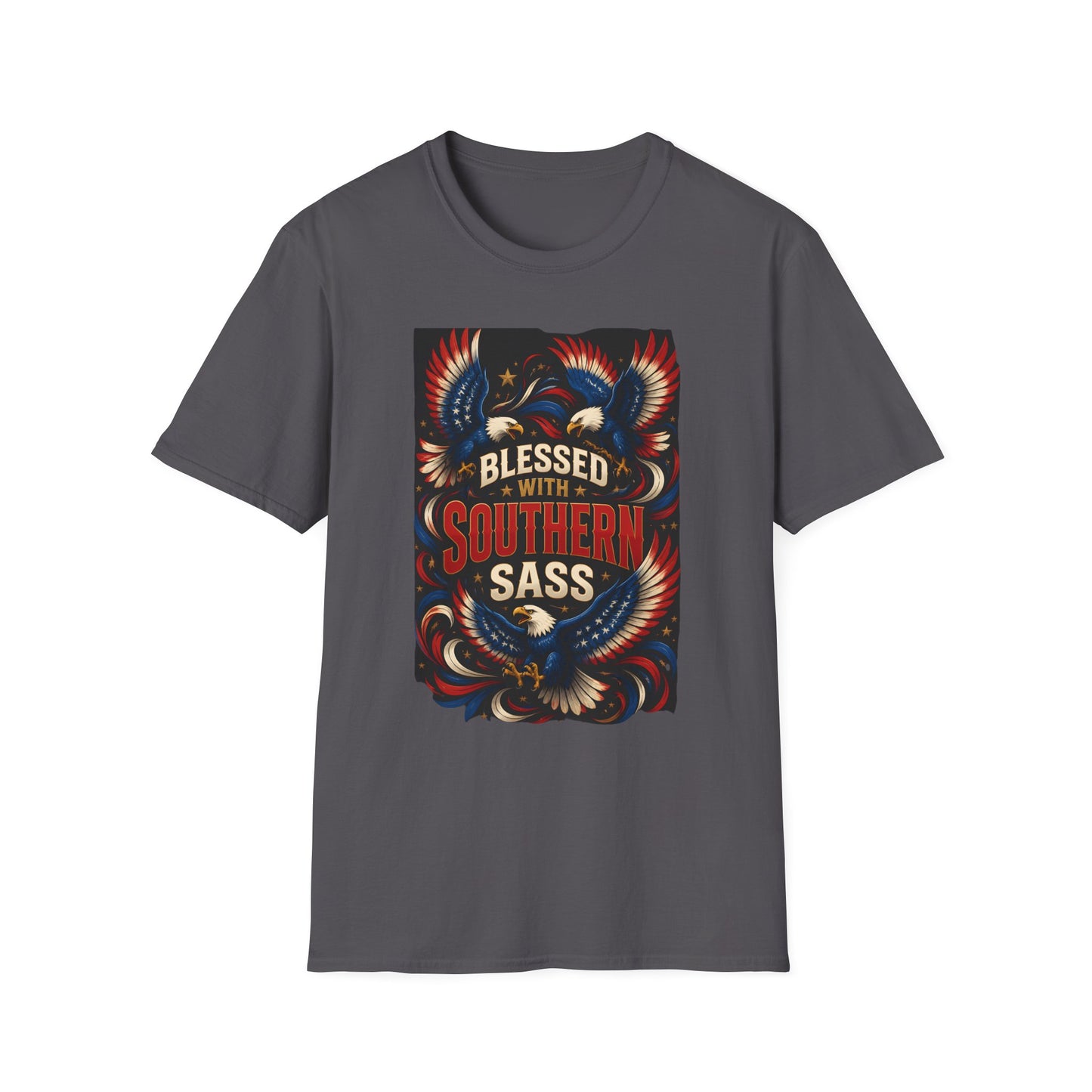 Blessed With Southern Sass Patriotic Eagles T-Shirt