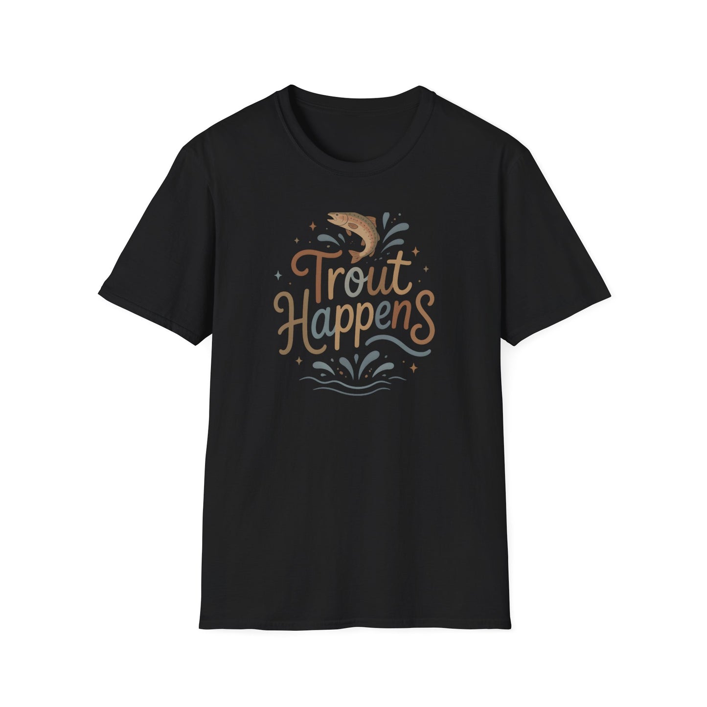 Trout Happens Fishing Lover Fisherman Outdoor Nature T-Shirt