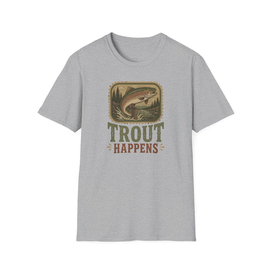HomeGrown South Trout Fishing Outdoors Nature River Mountain Wildlife T-Shirt - Premium Graphic Tee View 2