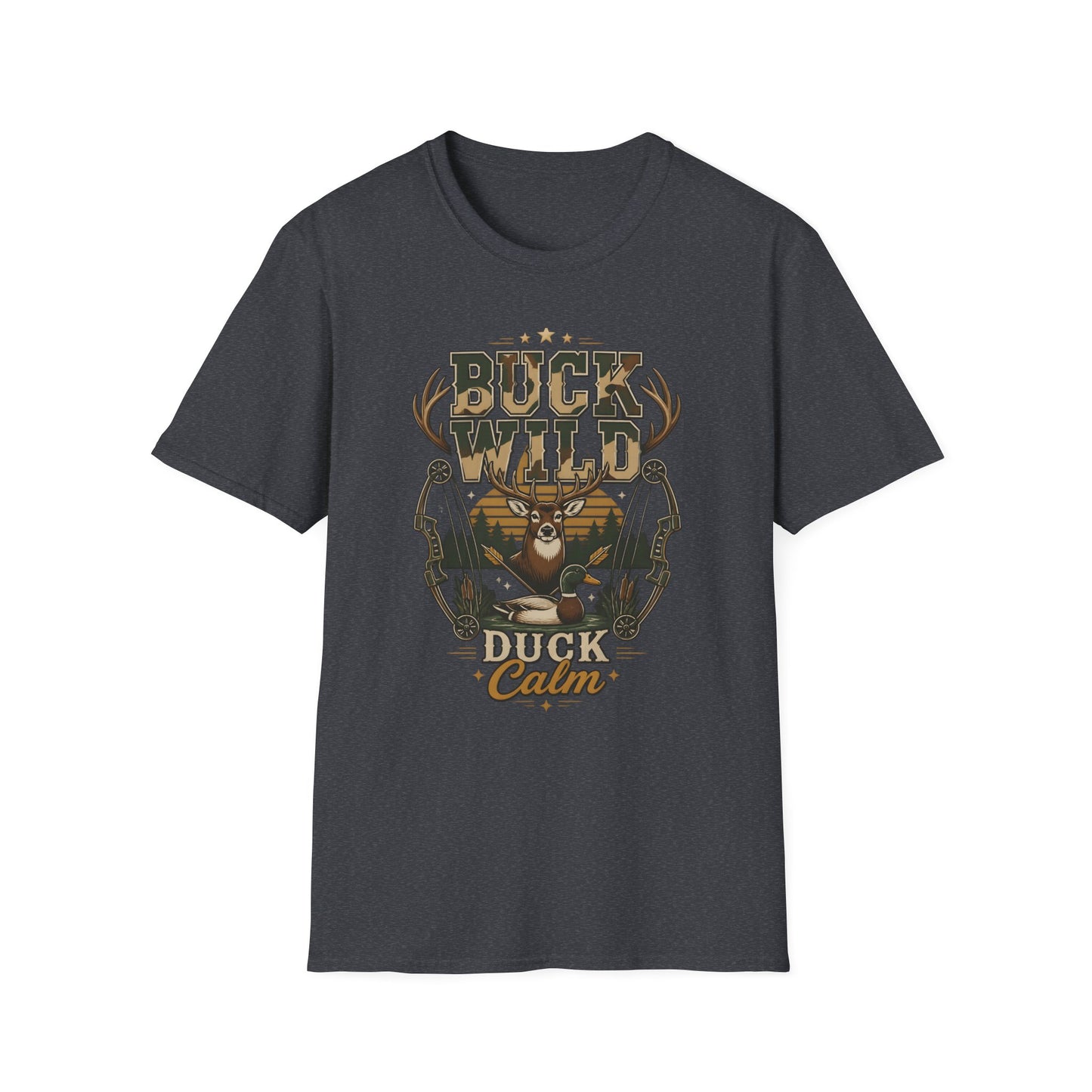 Buck Wild Duck Calm Hunting Deer Bow Archery Outdoors T-Shirt