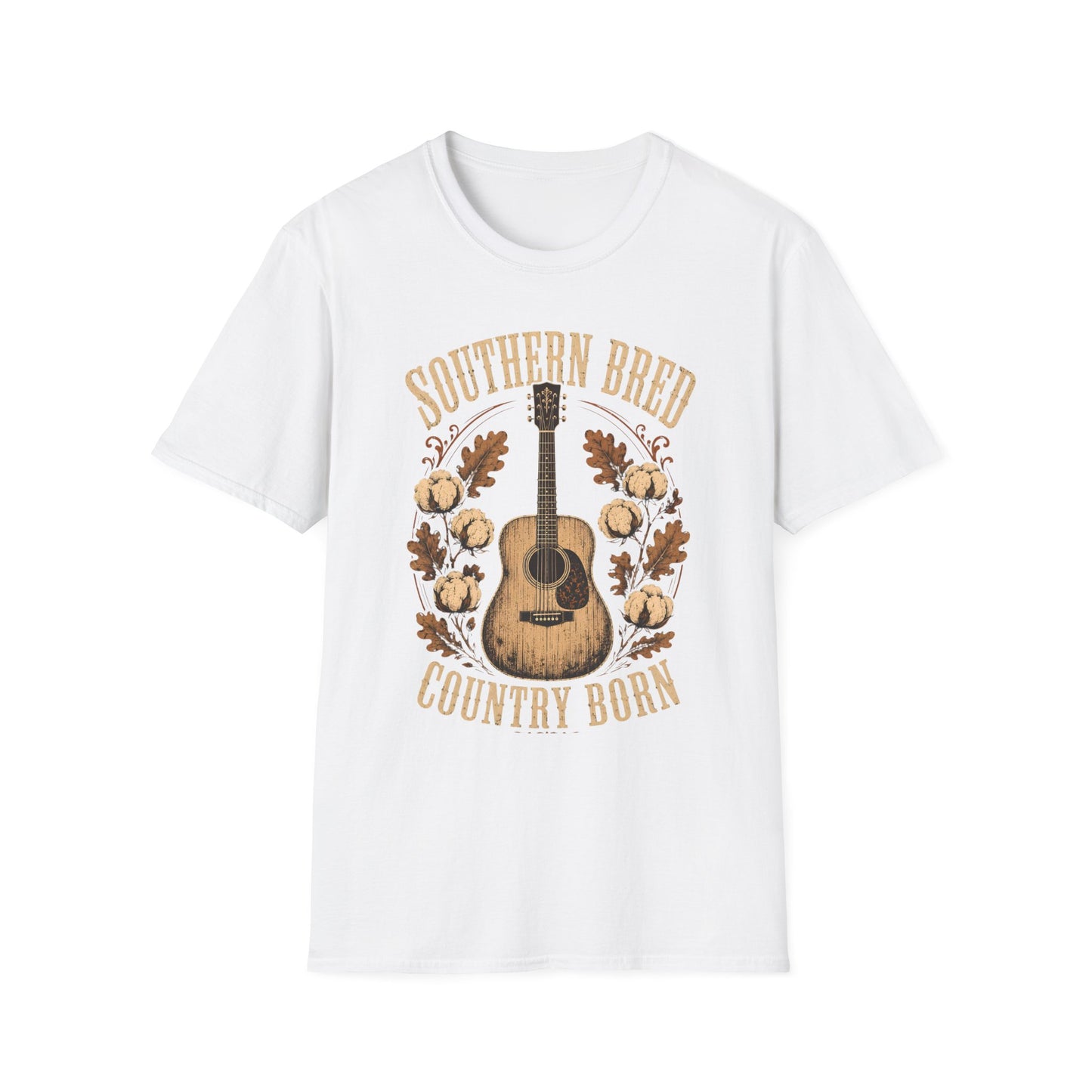 Southern Bred Country Born Vintage Guitar T-Shirt