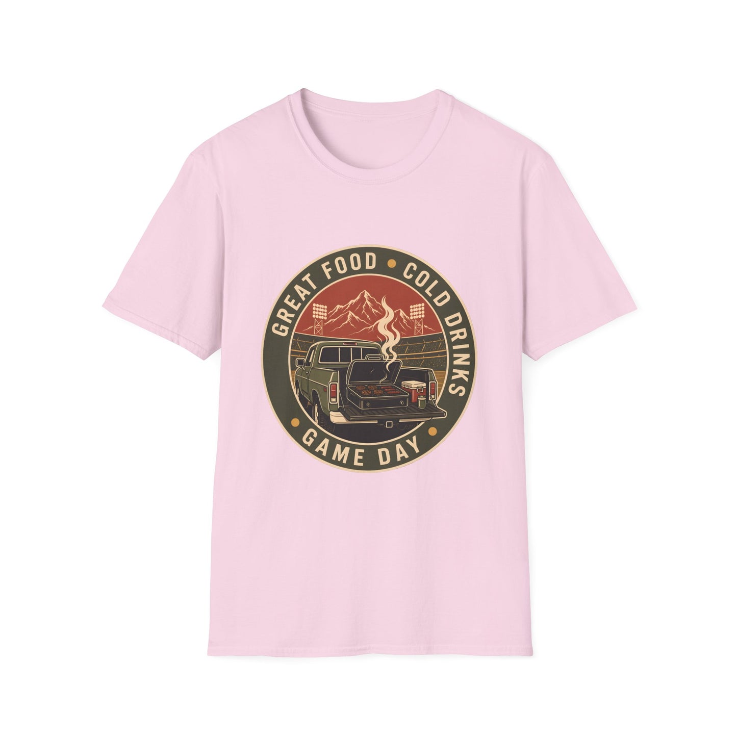Great Food Cold Drinks Game Day Tailgate T-Shirt