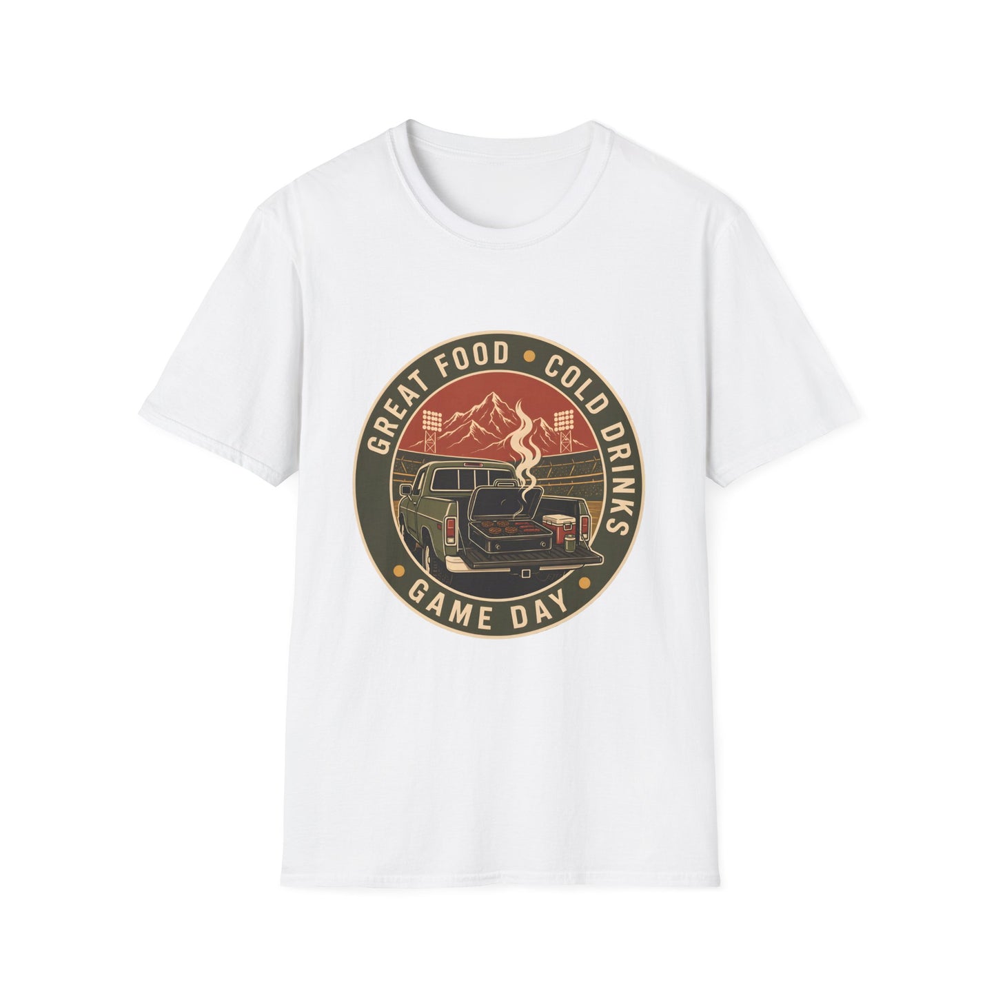 Great Food Cold Drinks Game Day Tailgate T-Shirt