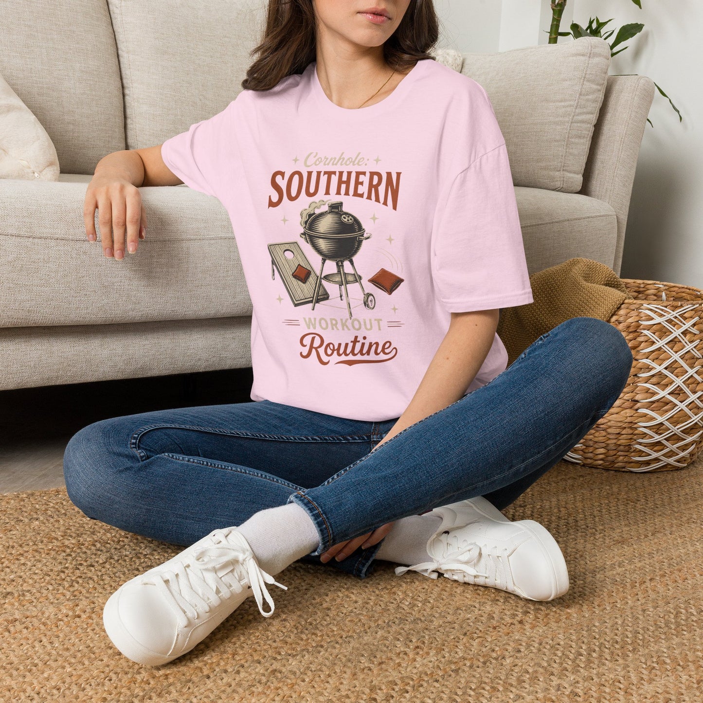 Cornhole Southern Workout Routine Fun Game T-Shirt
