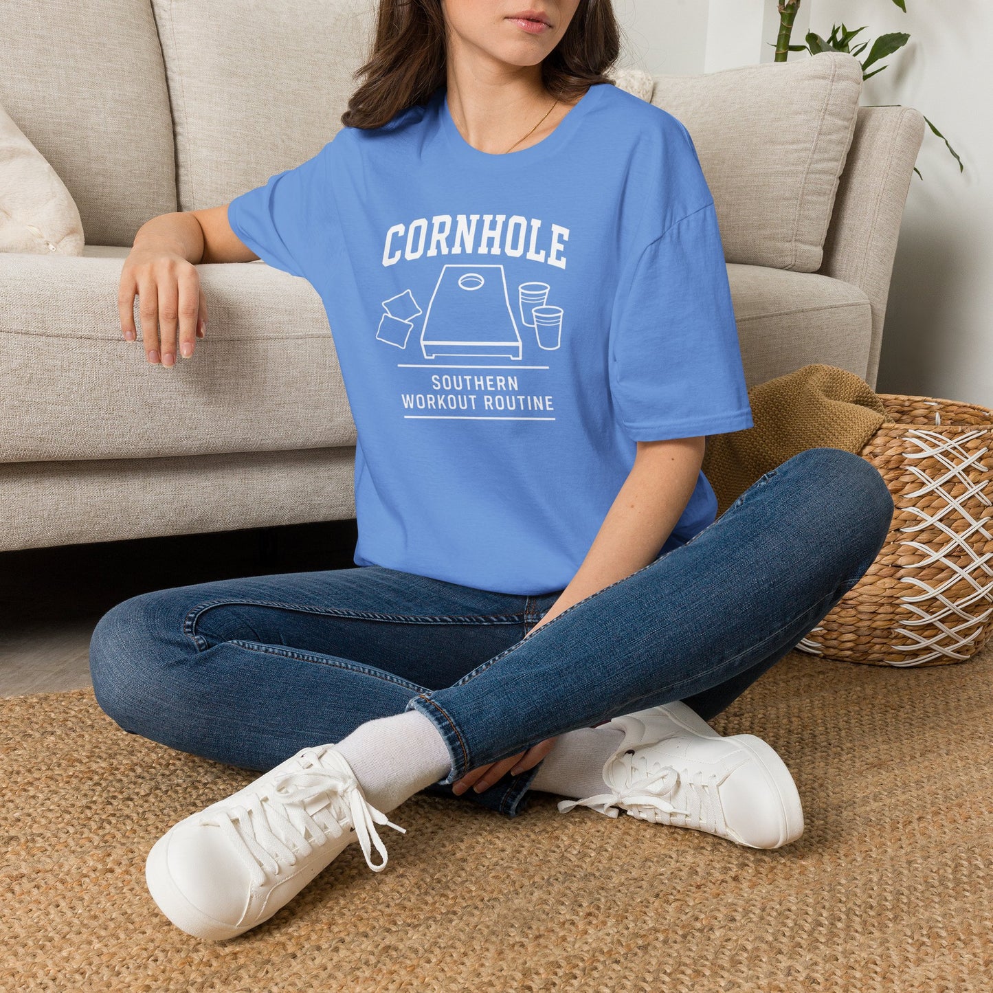 Cornhole Southern Workout Routine Game T-Shirt