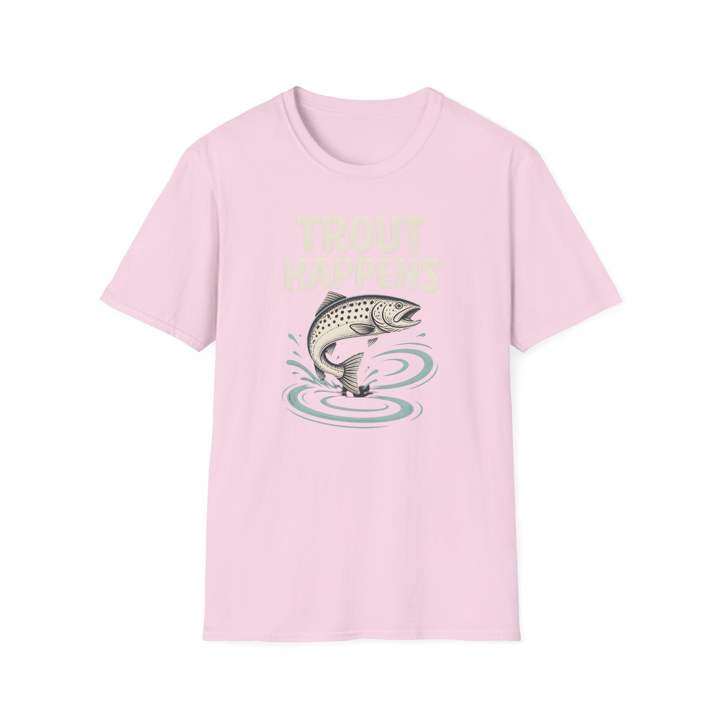 Trout Happens Fishing Lover Fisherman Outdoor Angler T-Shirt