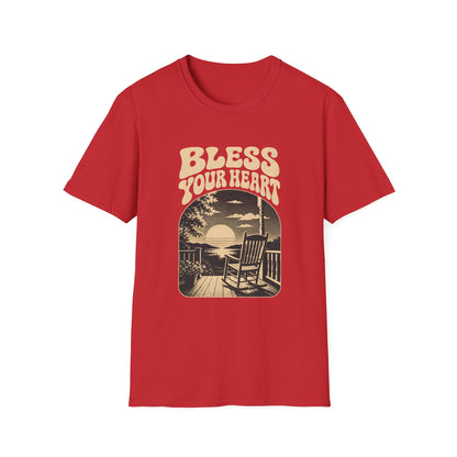 Bless Your Heart Southern Sunset Porch Graphic T-shirt - HomeGrown South Graphic Tee (View 3)