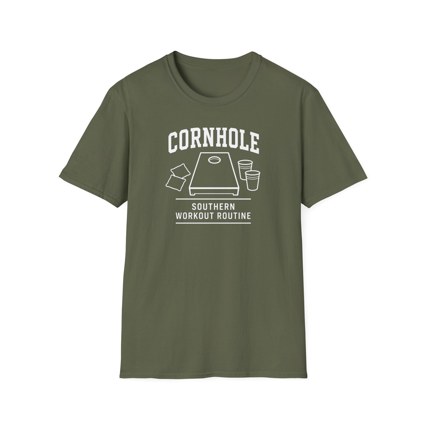 Cornhole Southern Workout Routine Game T-Shirt