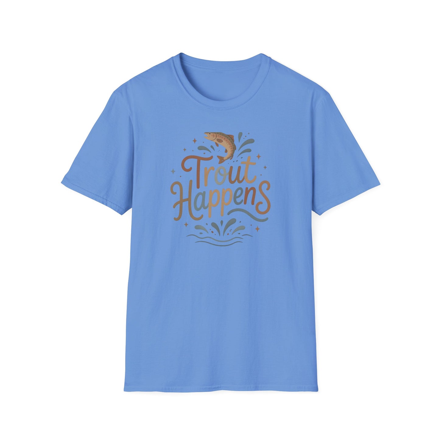 Trout Happens Fishing Lover Fisherman Outdoor Nature T-Shirt