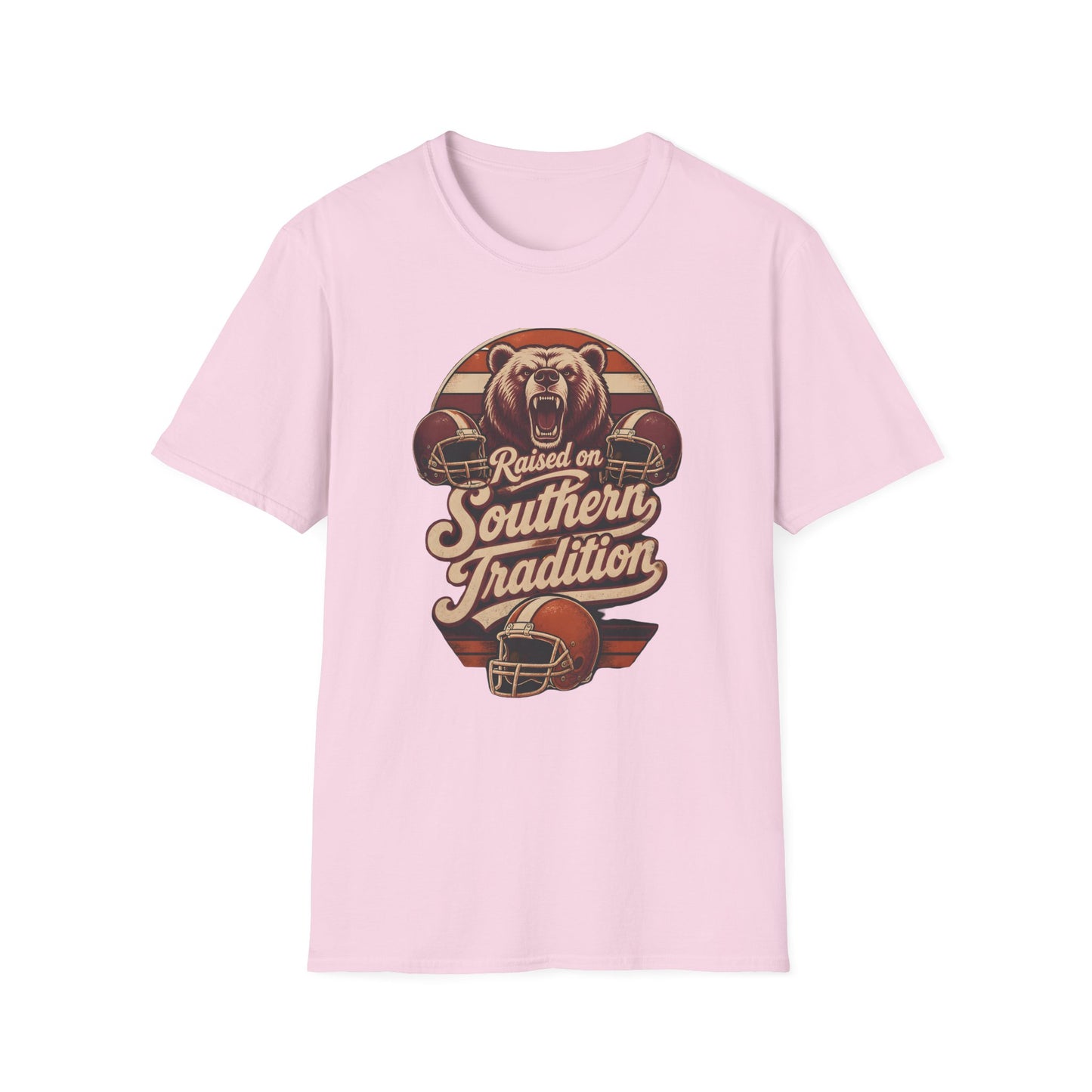 Raised On Southern Tradition Football Bear T-Shirt