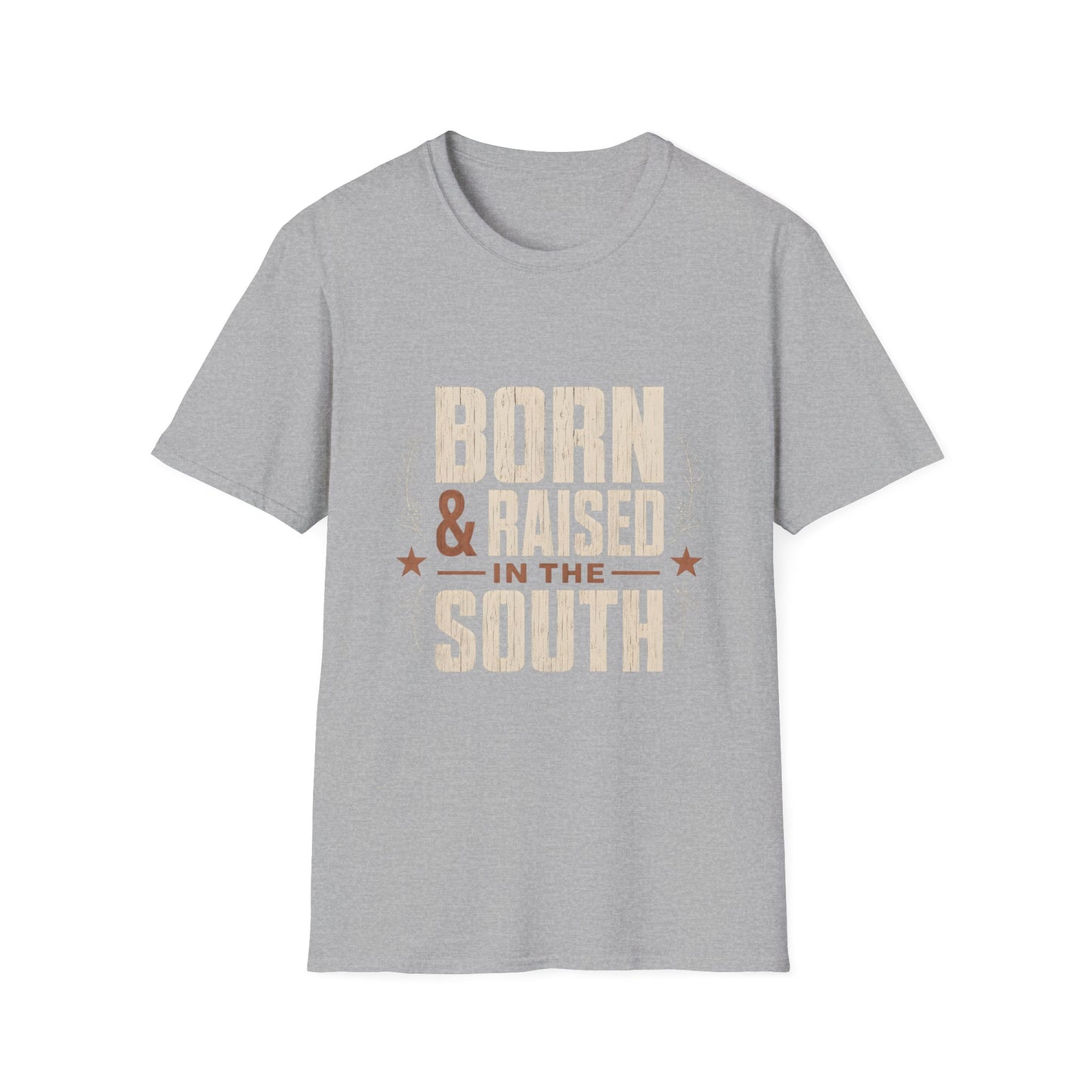 Born Raised In The South Rustic Country T-Shirt