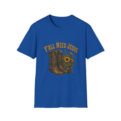 I'll Need Jesus Cowboy Western Faith T-Shirt - HomeGrown South Graphic Tee (View 5)