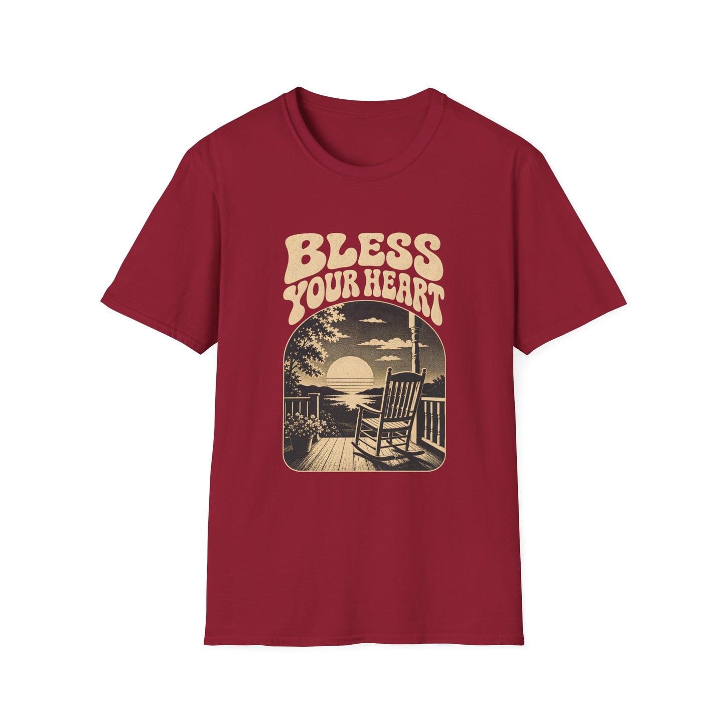 Bless Your Heart Southern Sunset Porch Graphic T-shirt