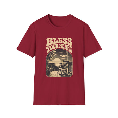 Bless Your Heart Southern Sunset Porch Graphic T-shirt