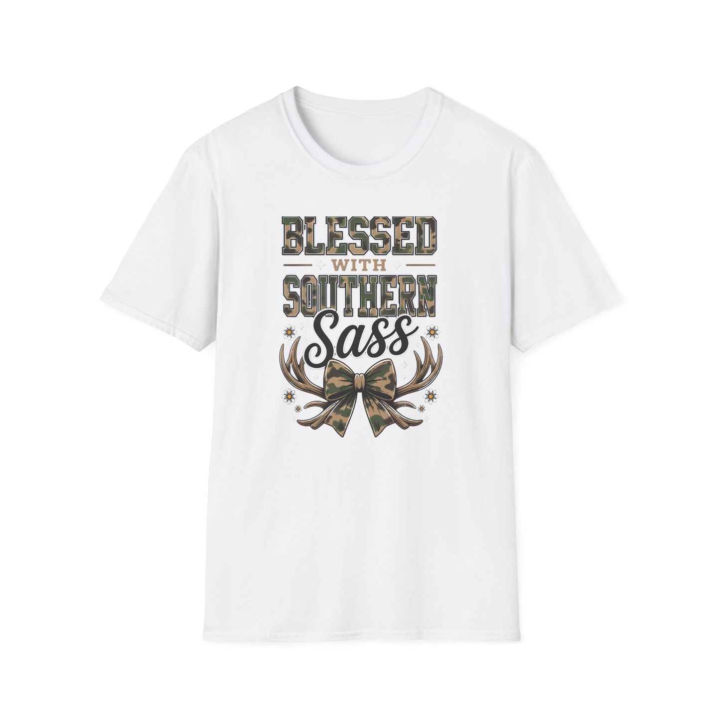 Blessed With Southern Sass Camouflage T-Shirt