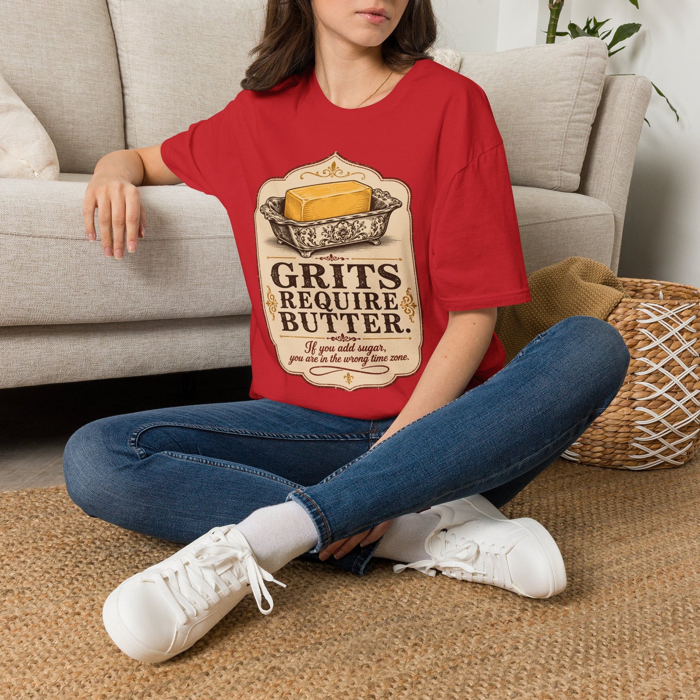Grits Require Butter Southern Food T-Shirt