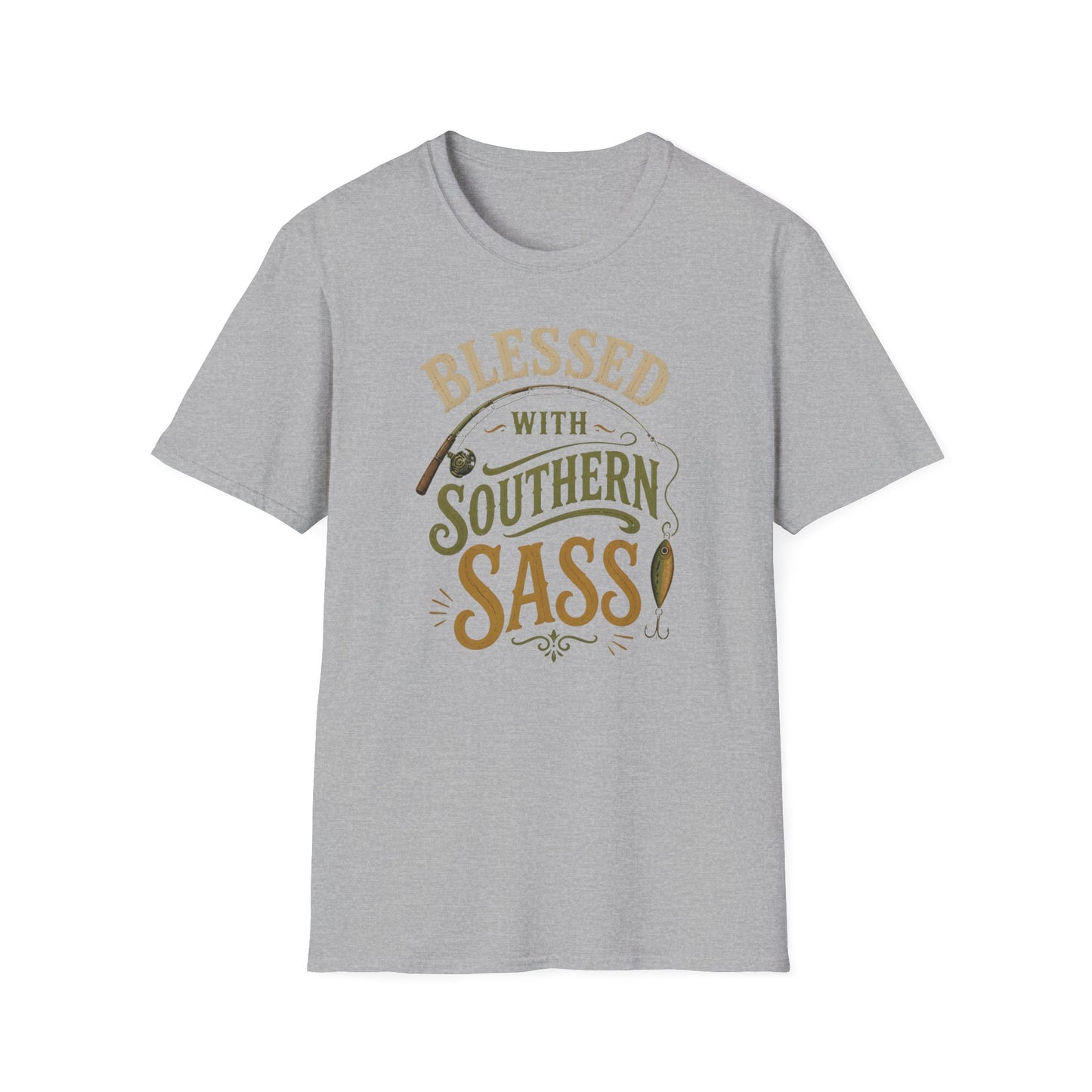 Blessed With Southern Sass Fishing Lover T-Shirt