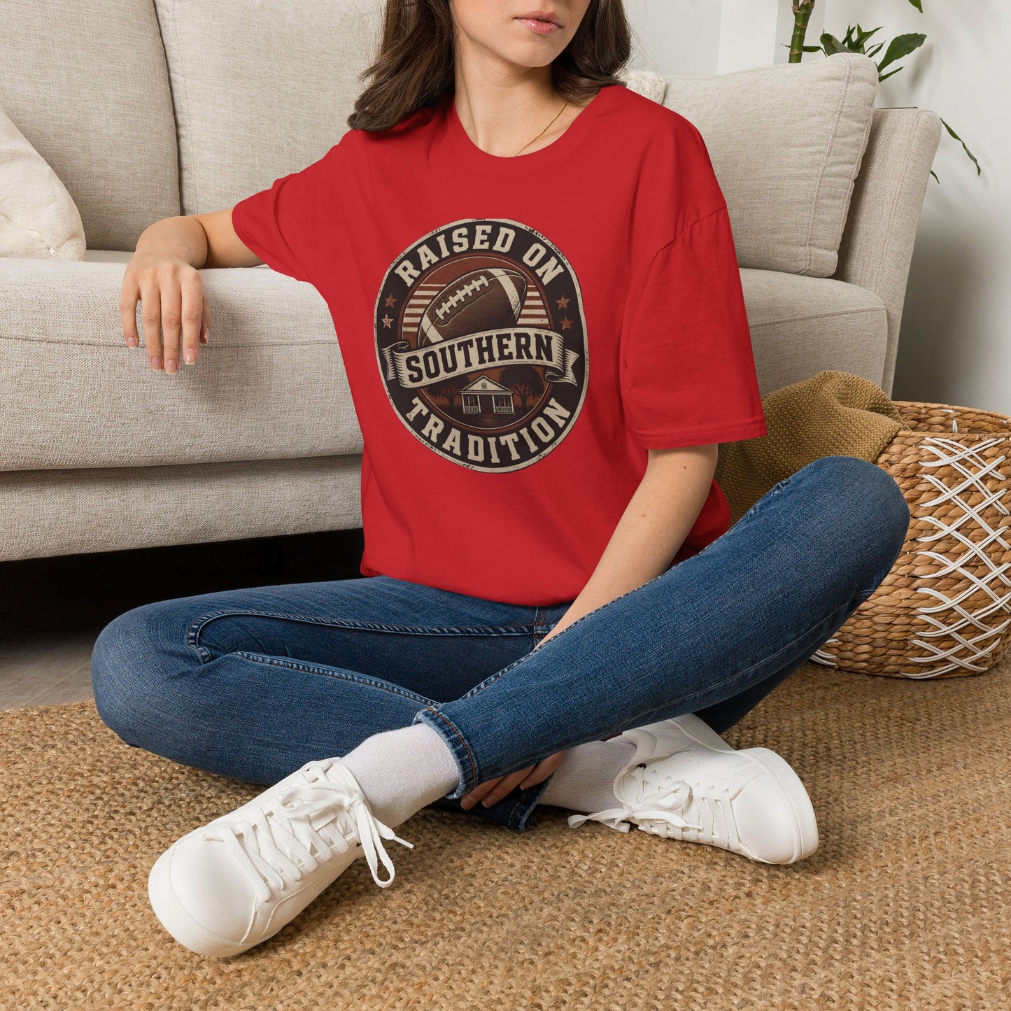 Raised On Southern Tradition Football Heritage T-Shirt