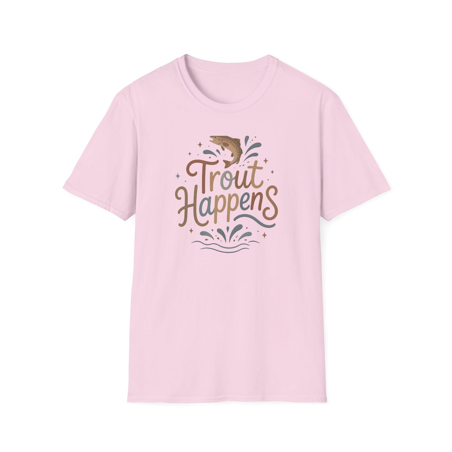 Trout Happens Fishing Lover Fisherman Outdoor Nature T-Shirt
