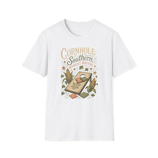 Cornhole Southern Workout Routine Fun Game T-Shirt - HomeGrown South Graphic Tee (View 2)