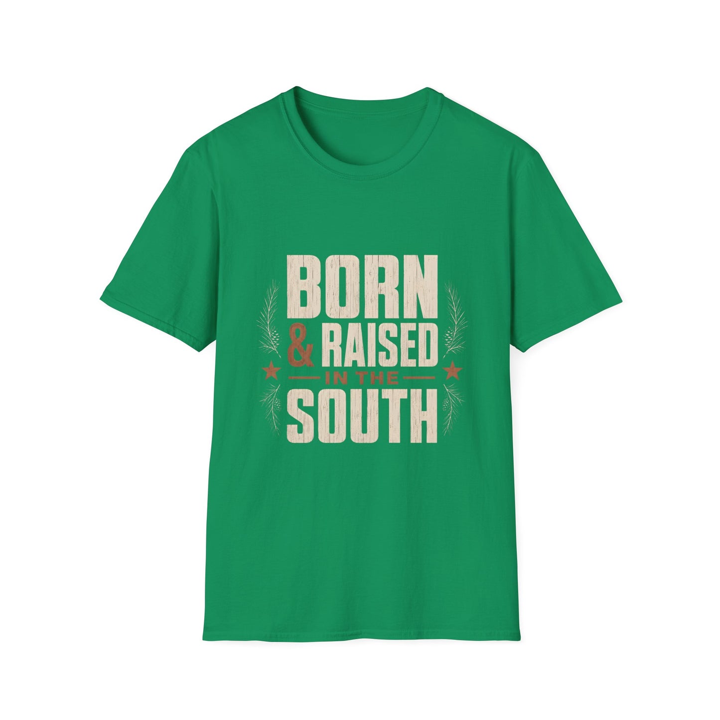 Born Raised In The South Rustic Country T-Shirt