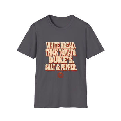 White Bread Thick Tomato Dukes Salt Pepper T-Shirt