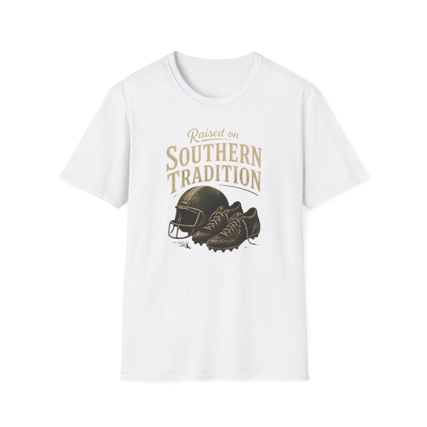 Raised On Southern Tradition Football Helmet Cleats T-Shirt