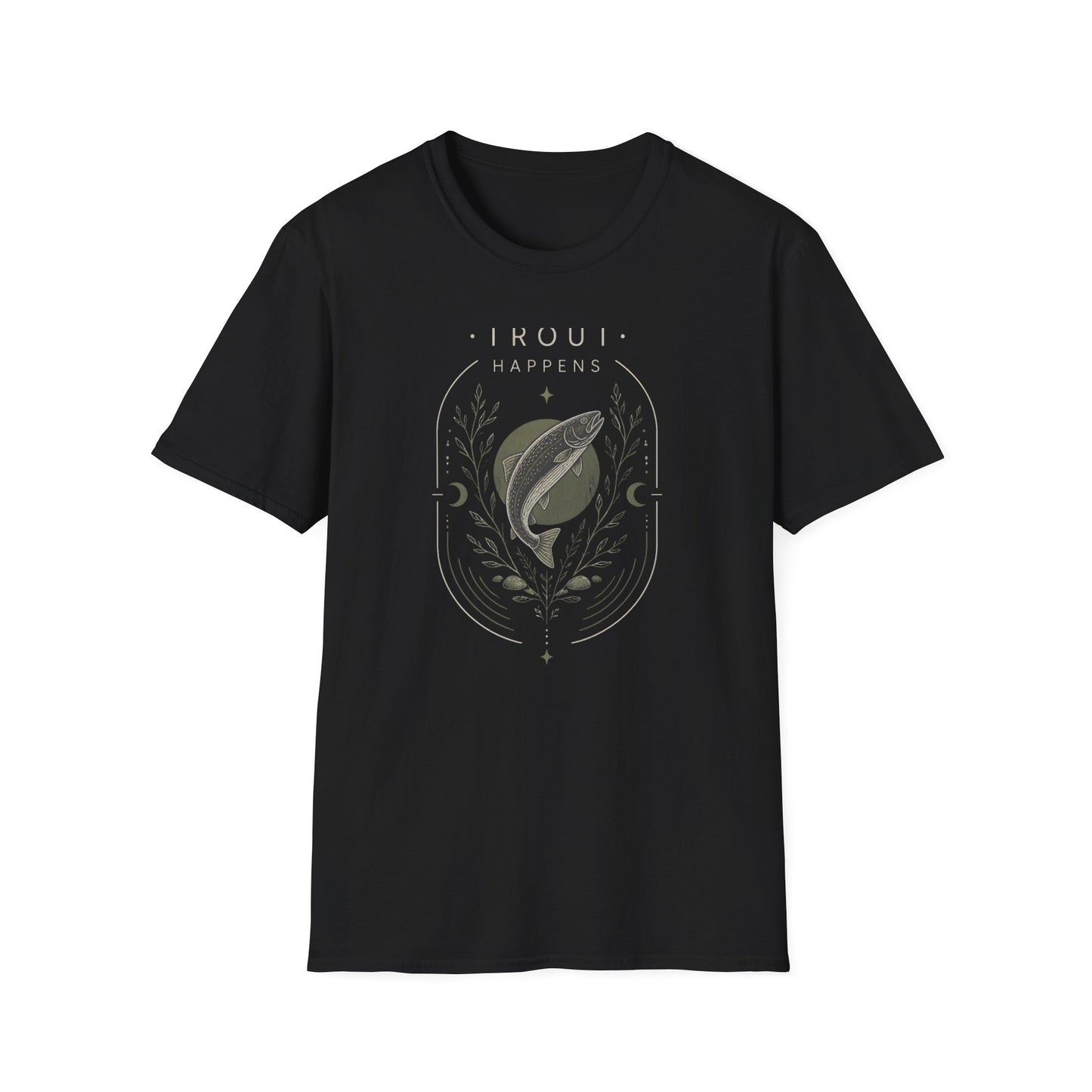 Trout Happens Fishing Lover Fisherman Outdoor Nature T-Shirt
