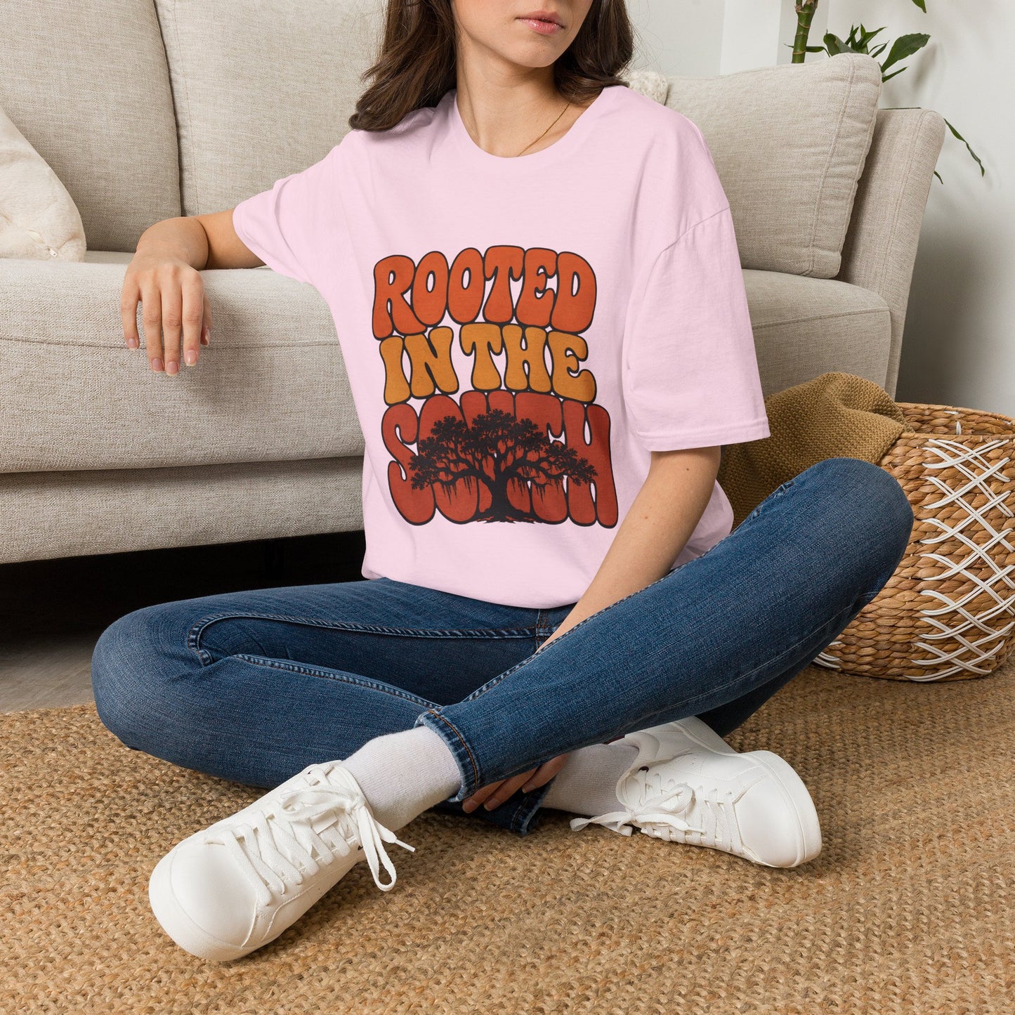 Rooted In The South Tree Silhouette T-Shirt