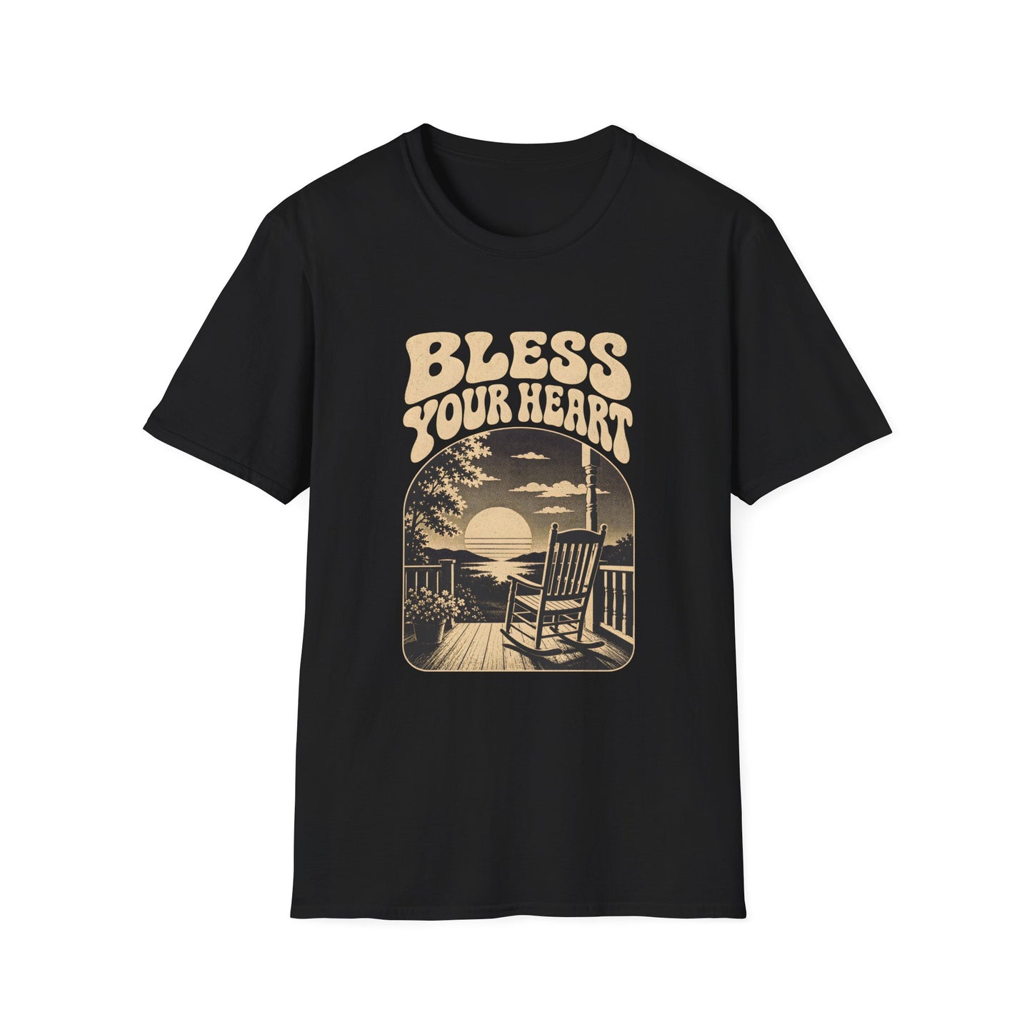 Bless Your Heart Southern Sunset Porch Graphic T-shirt