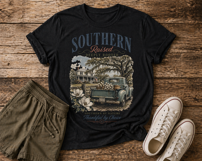 Southern Raised Vintage Truck T-Shirt - HomeGrown South Graphic Tee (View 1)