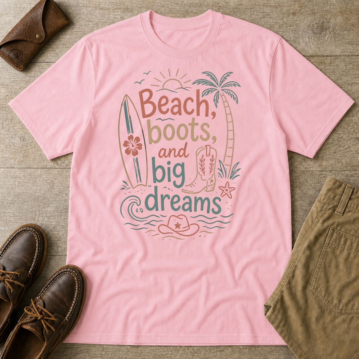 Light Pink custom flatlay mockup