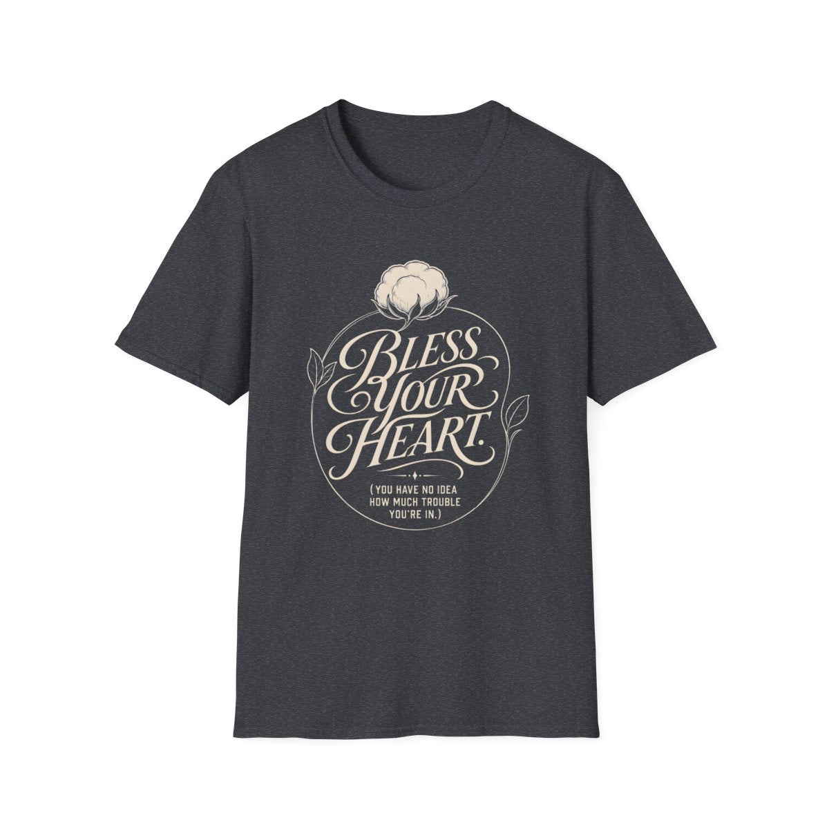 dark heather grey front mockup