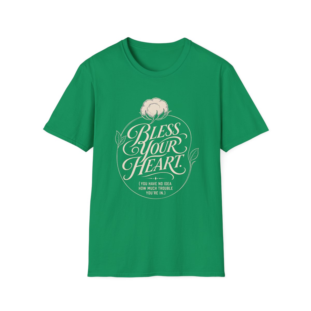 kelly green front mockup
