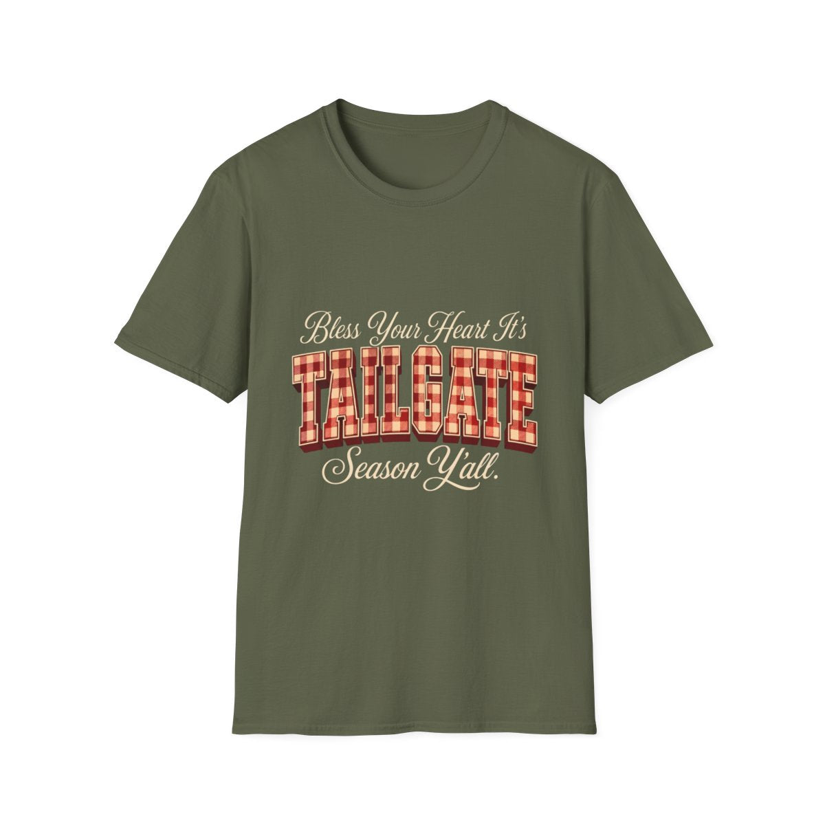 military green front mockup