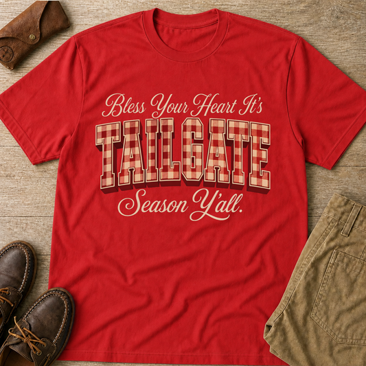 Red custom flatlay mockup