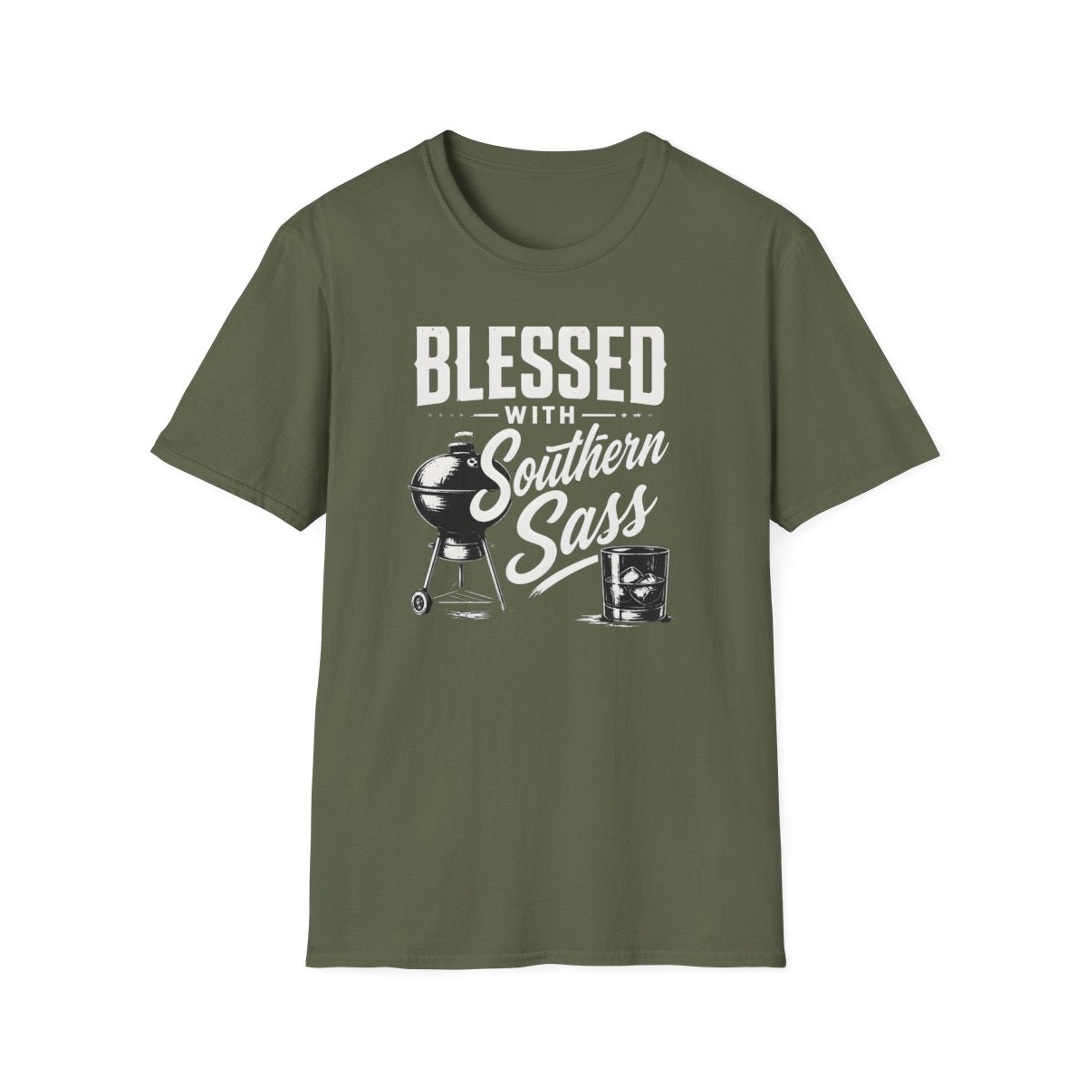 military green front mockup
