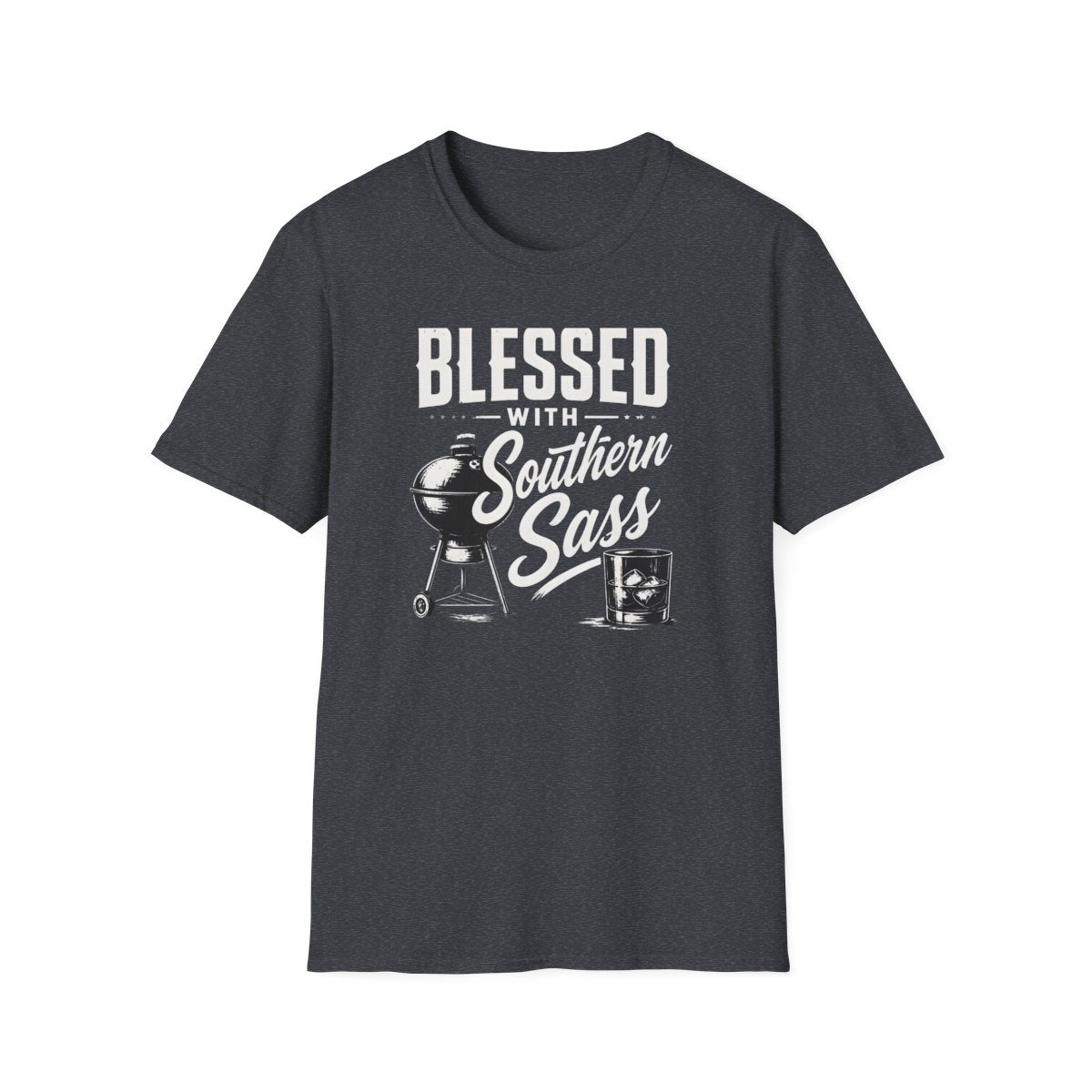 dark heather grey front mockup