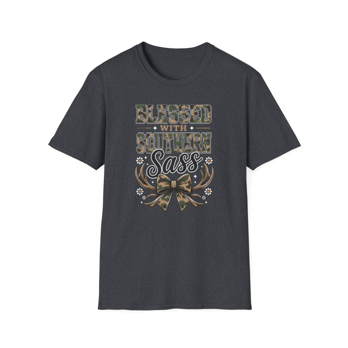 dark heather grey front mockup