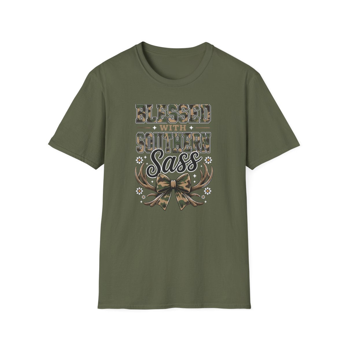military green front mockup