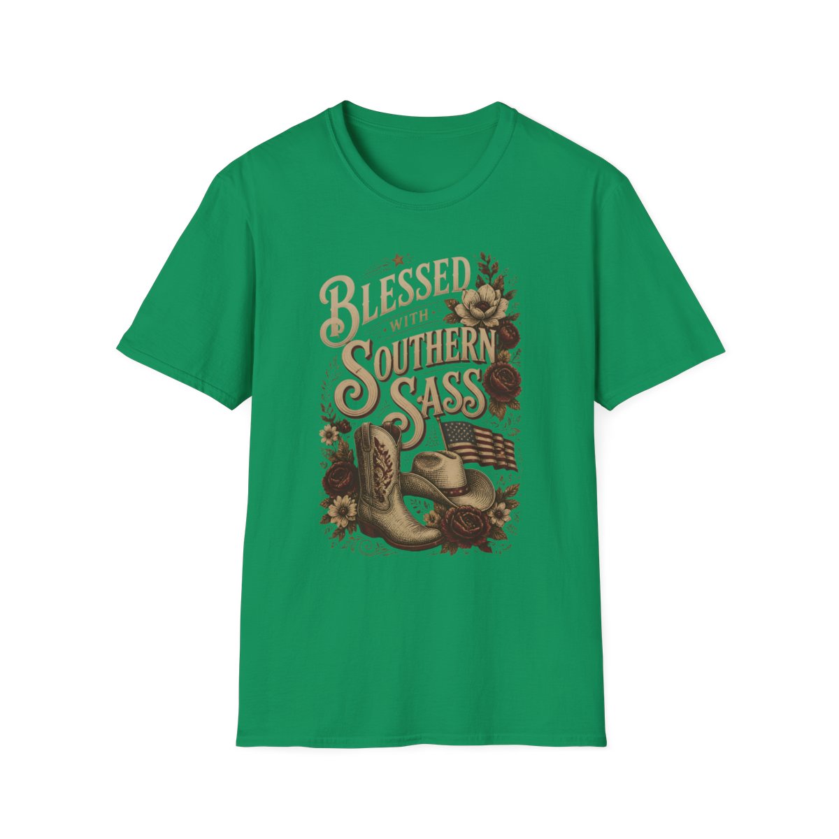 kelly green front mockup