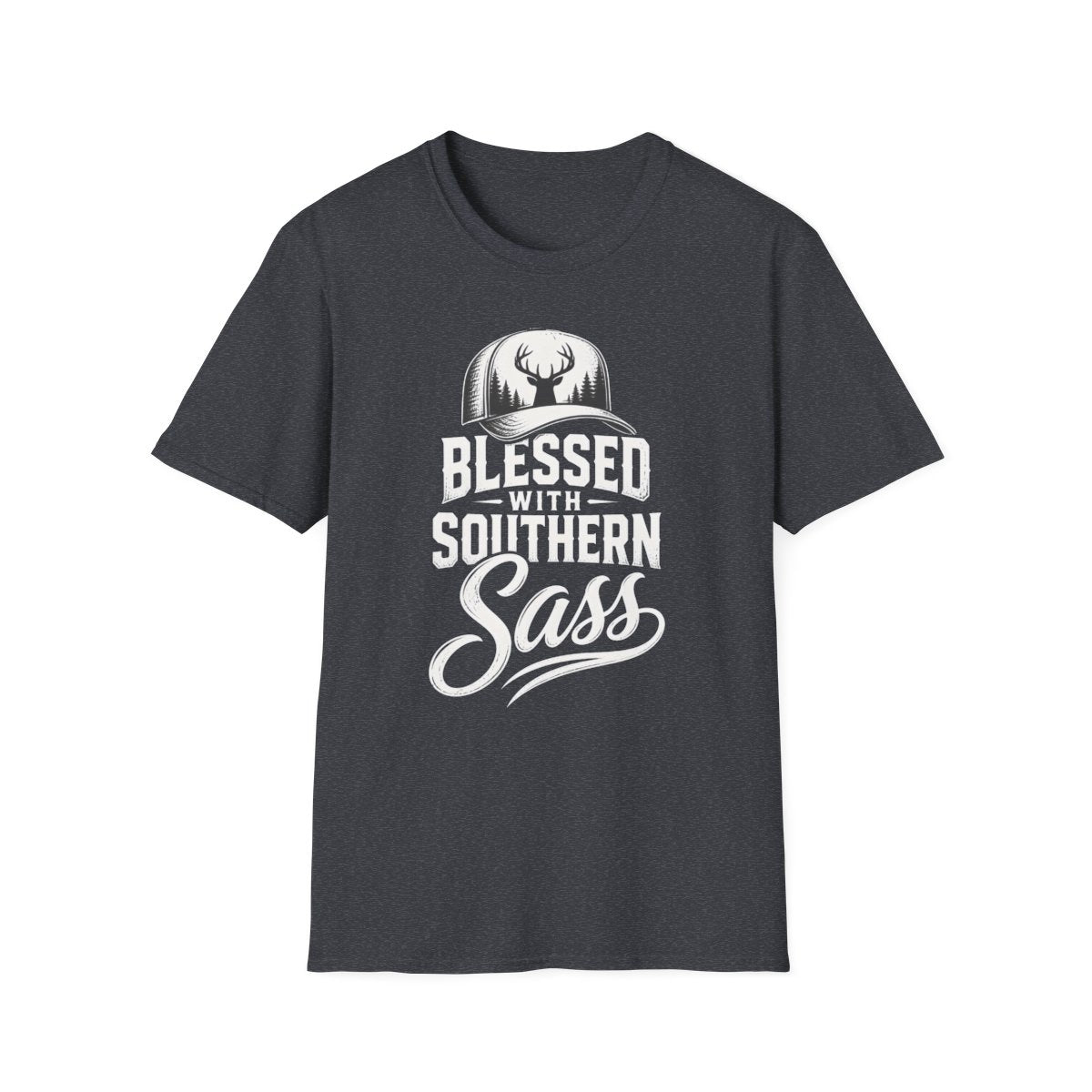 dark heather grey front mockup