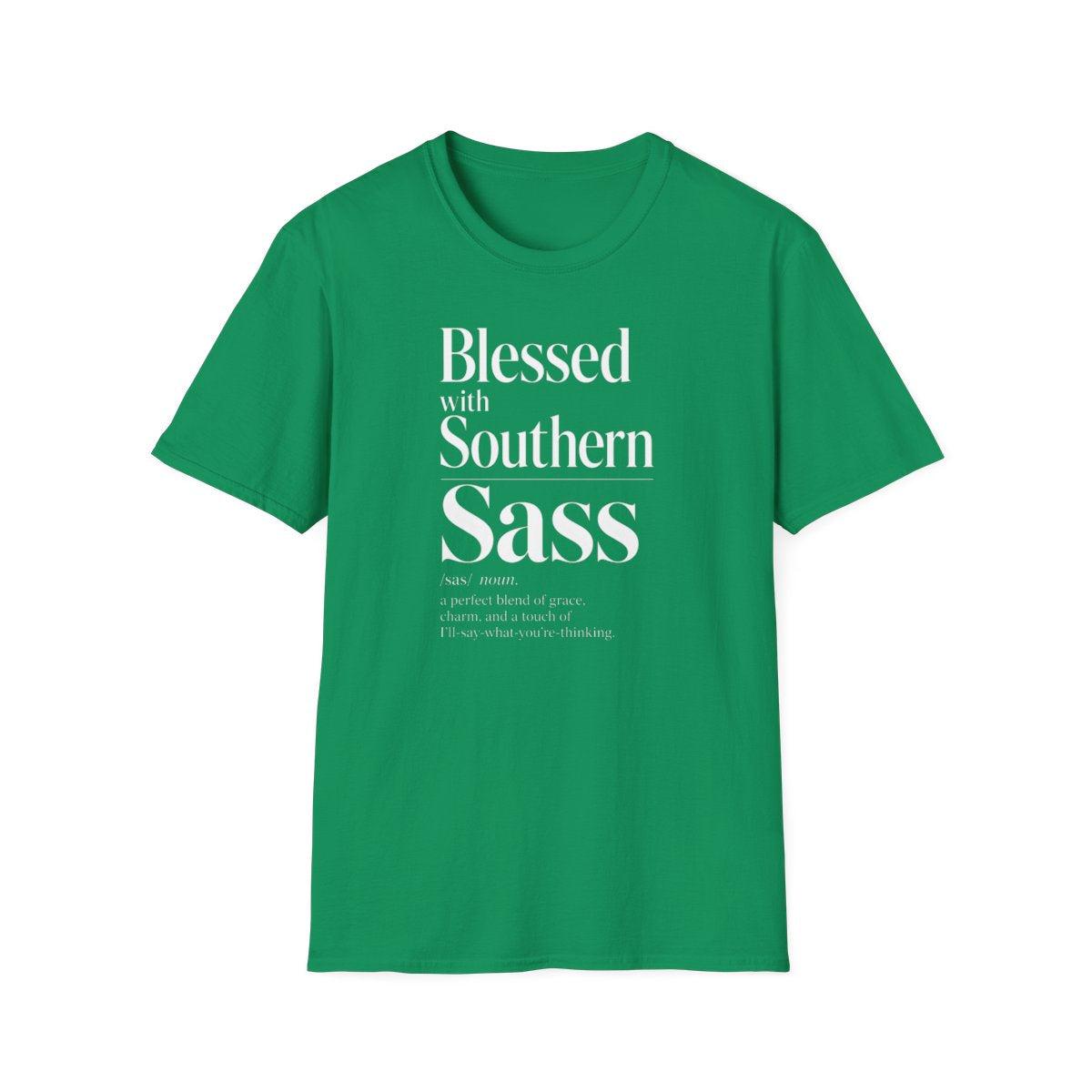 kelly green front mockup