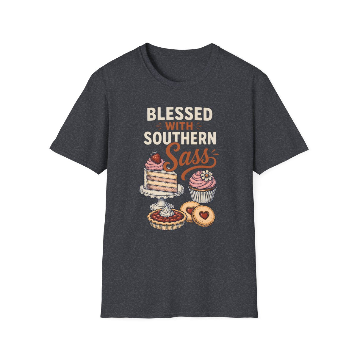 dark heather grey front mockup