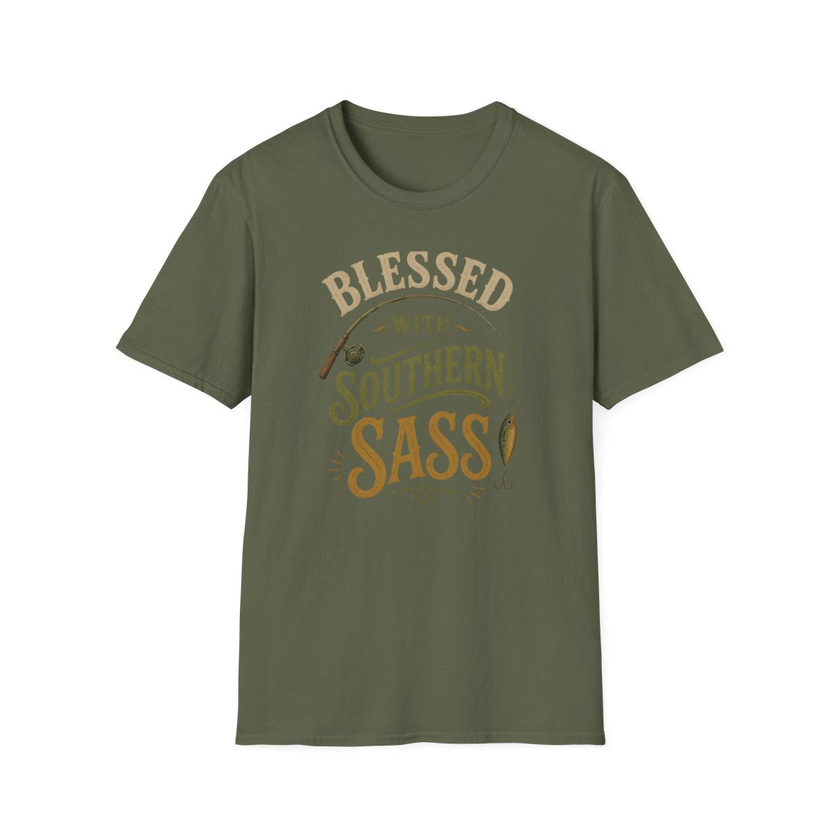 military green front mockup