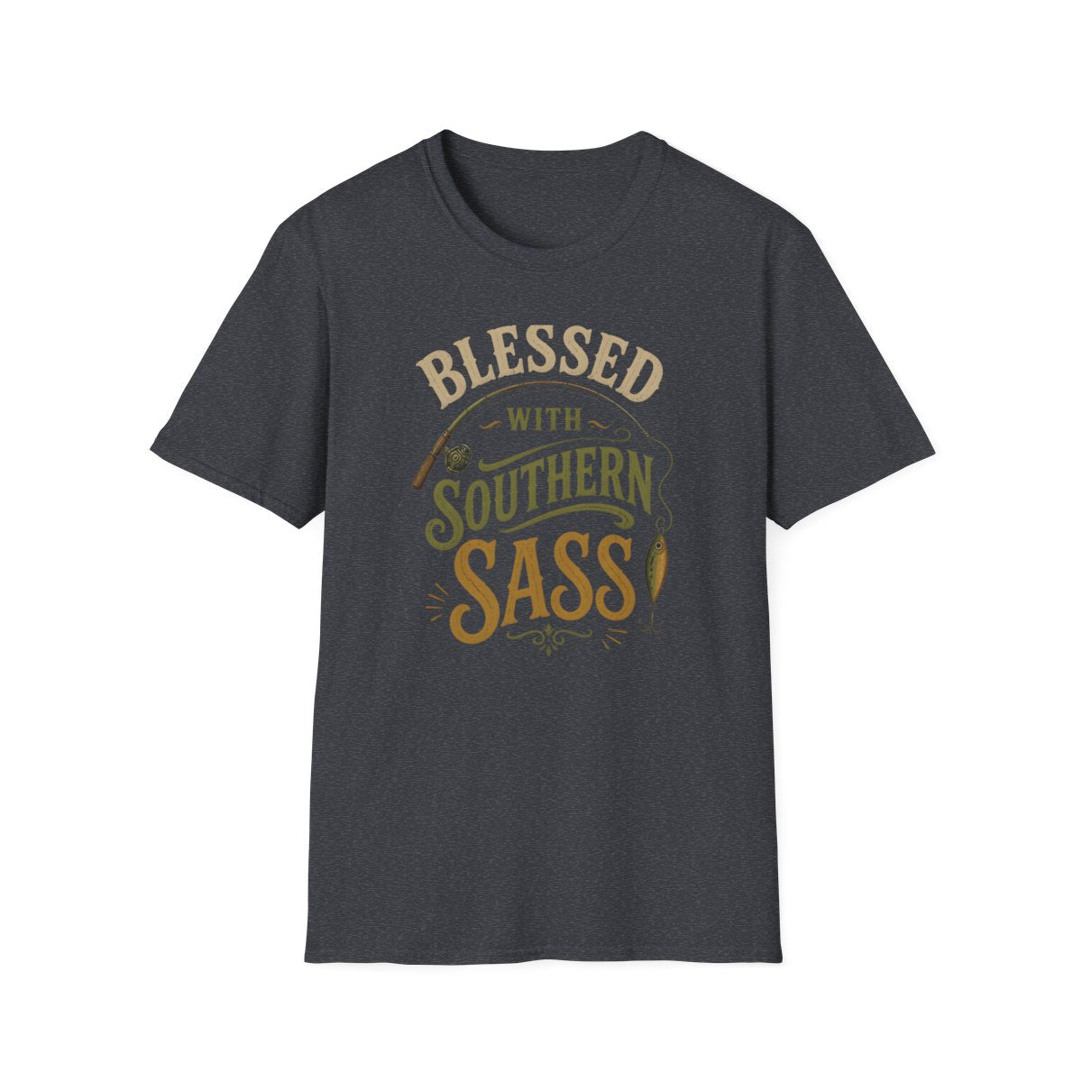 dark heather grey front mockup