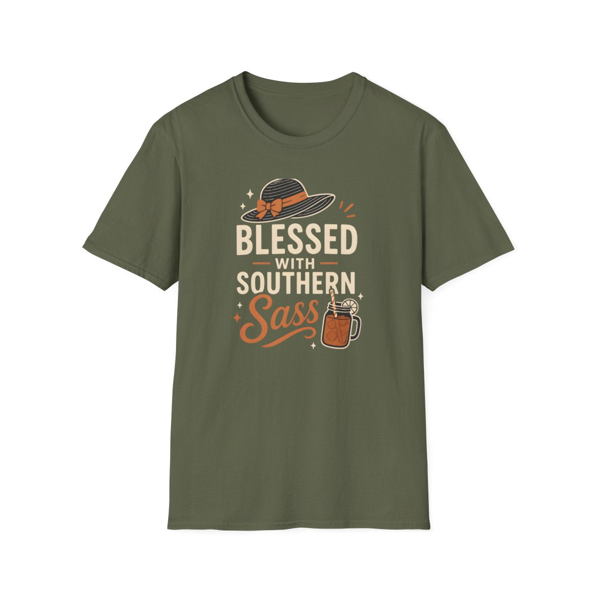 military green front mockup