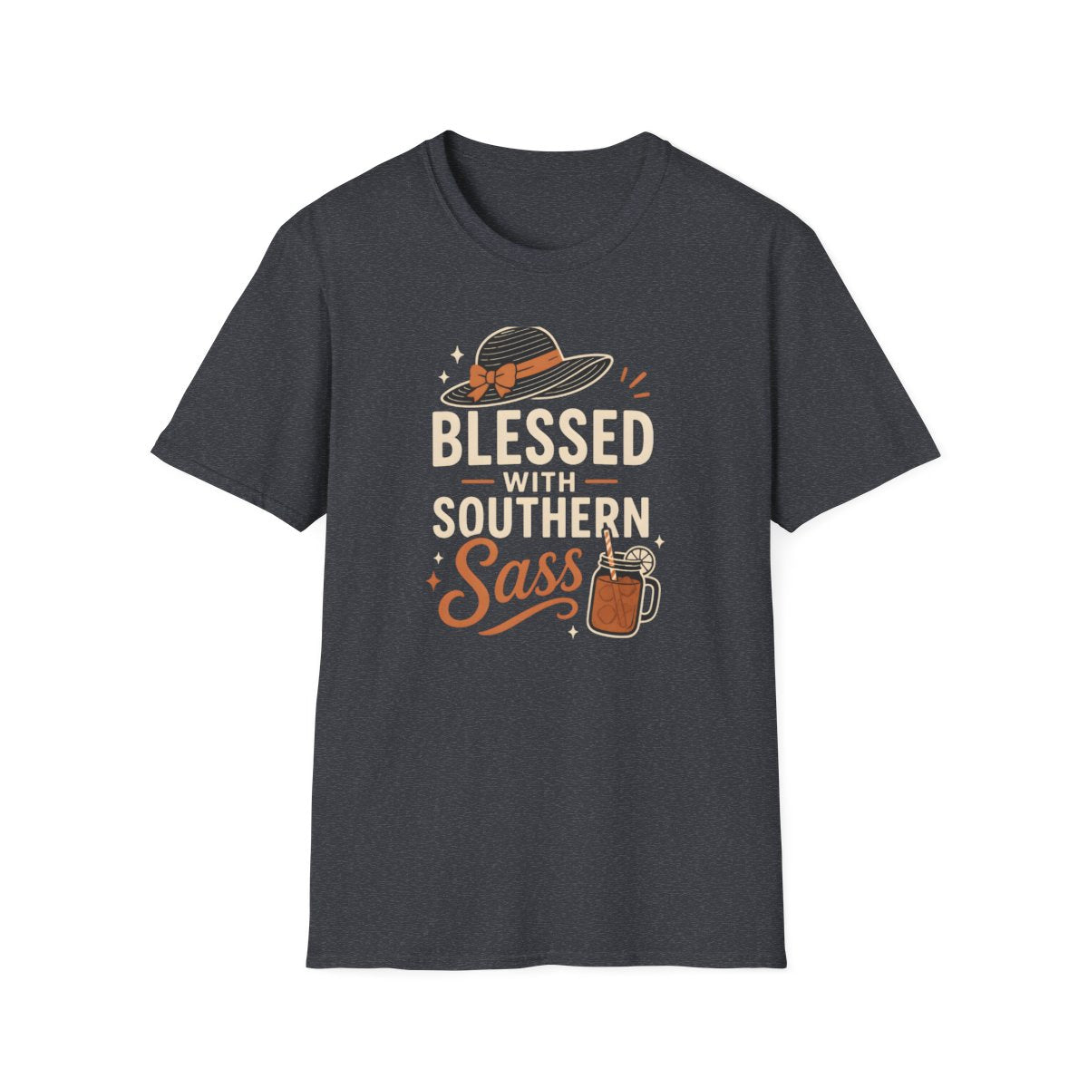 dark heather grey front mockup