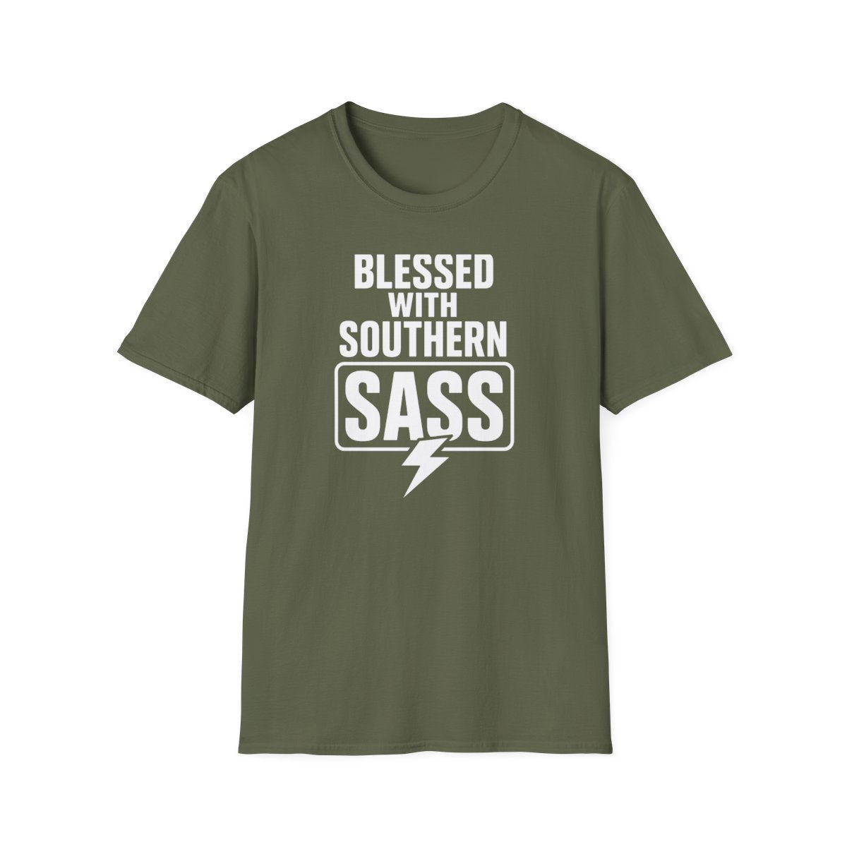 military green front mockup
